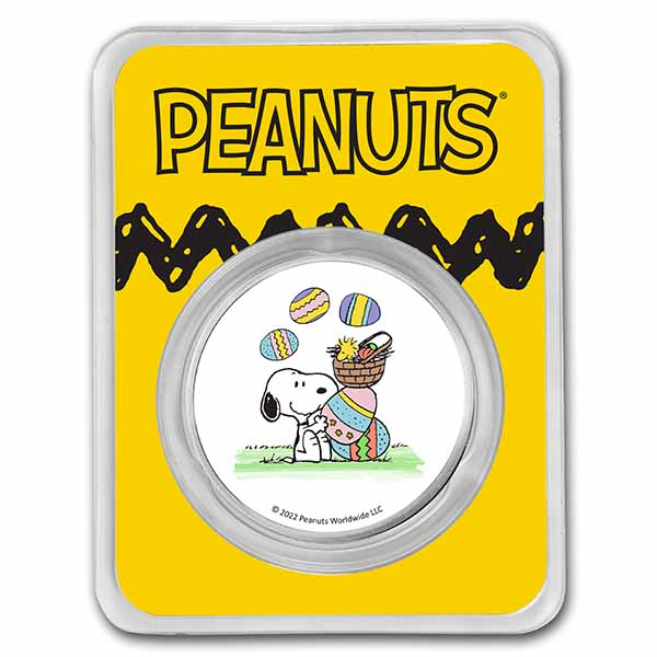 Buy Peanuts® Snoopy & Woodstock East Egg 1 oz Clr Ag | APMEX