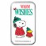 Peanuts® Snoopy & Woodstock Warm Wishes 1 oz Colorized Silver Bar