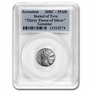 Phoenicia Tyre Silver Shekel (126-5 BC-65/6 AD) Genuine PCGS