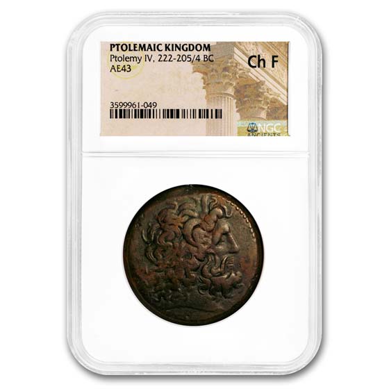 Buy Ptolemaic Kingdom AE43 King Ptolemy IV (222-205/4 BC) Ch Fine NGC |  APMEX