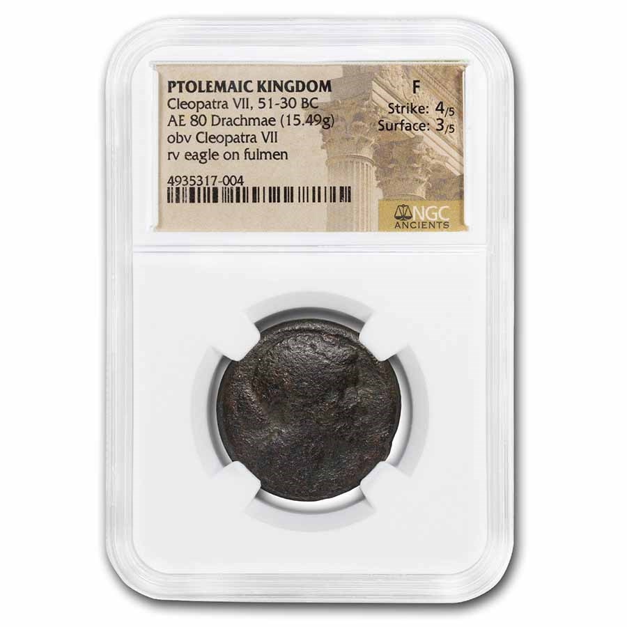 Buy Ptolemaic Kingdom Cleopatra VII AE 80 Drachmae 51-30 BC Fine NGC ...