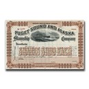 Puget Sound & Alaska Steamship Company Stock Certificate (1890's)