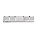 Rhodium-plated Facet Cut Tie Bar