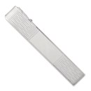 Rhodium Plated Patterned Tie Bar