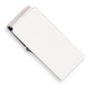 Rhodium Plated Polished Hinged Money Clip