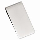 Rhodium Plated Satin Rectangle Money Clip