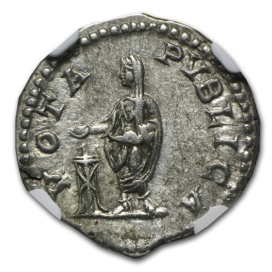 Buy Roman AR Denarius Emperor Geta Ch-XF NGC (209-211 AD) | APMEX