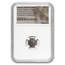 Roman AR Denarius Pompey Magnus (d. 48 BC) AU NGC (Cr-511/3a)