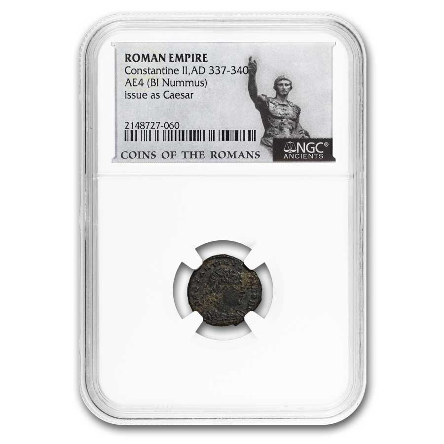 Roman BI Nummus Constantine II (337-340 AD) NGC (Random Coin)