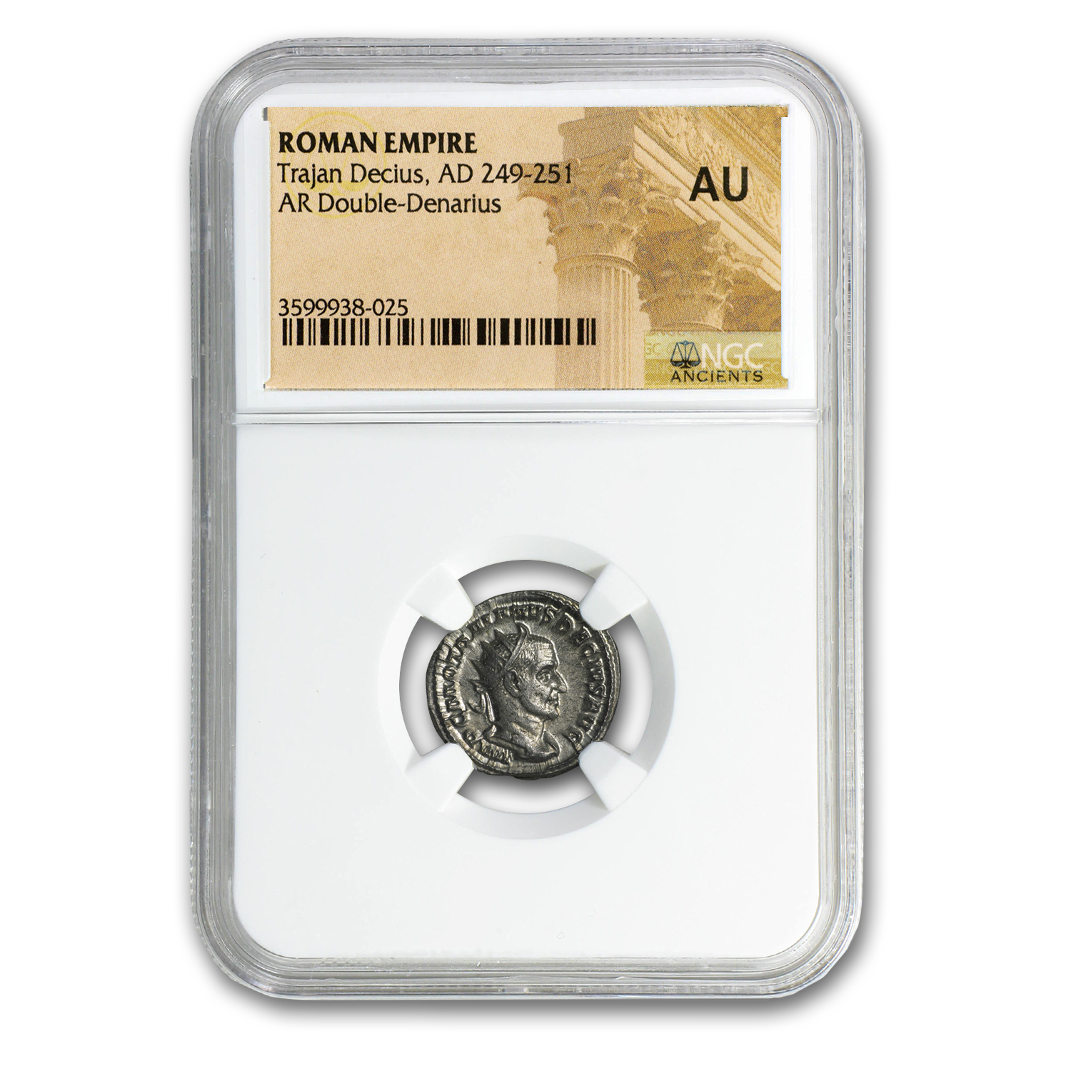 Buy Roman Double Denarius Emperor Trajan Decius (249-251 AD) AU NGC | APMEX