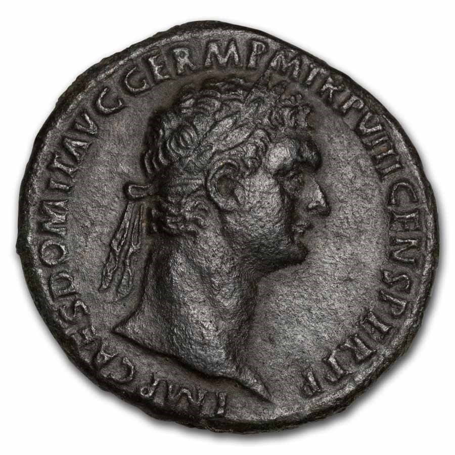 Roman Empire AE As Domitian 81-96 AD XF (RIC II 623)