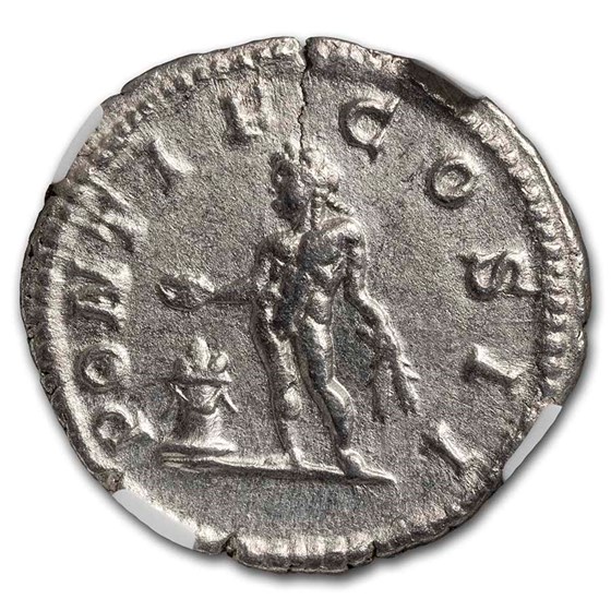 Buy Roman Empire AR Denarius Geta 209-211 AD AU NGC (RIC IV 59b) | APMEX