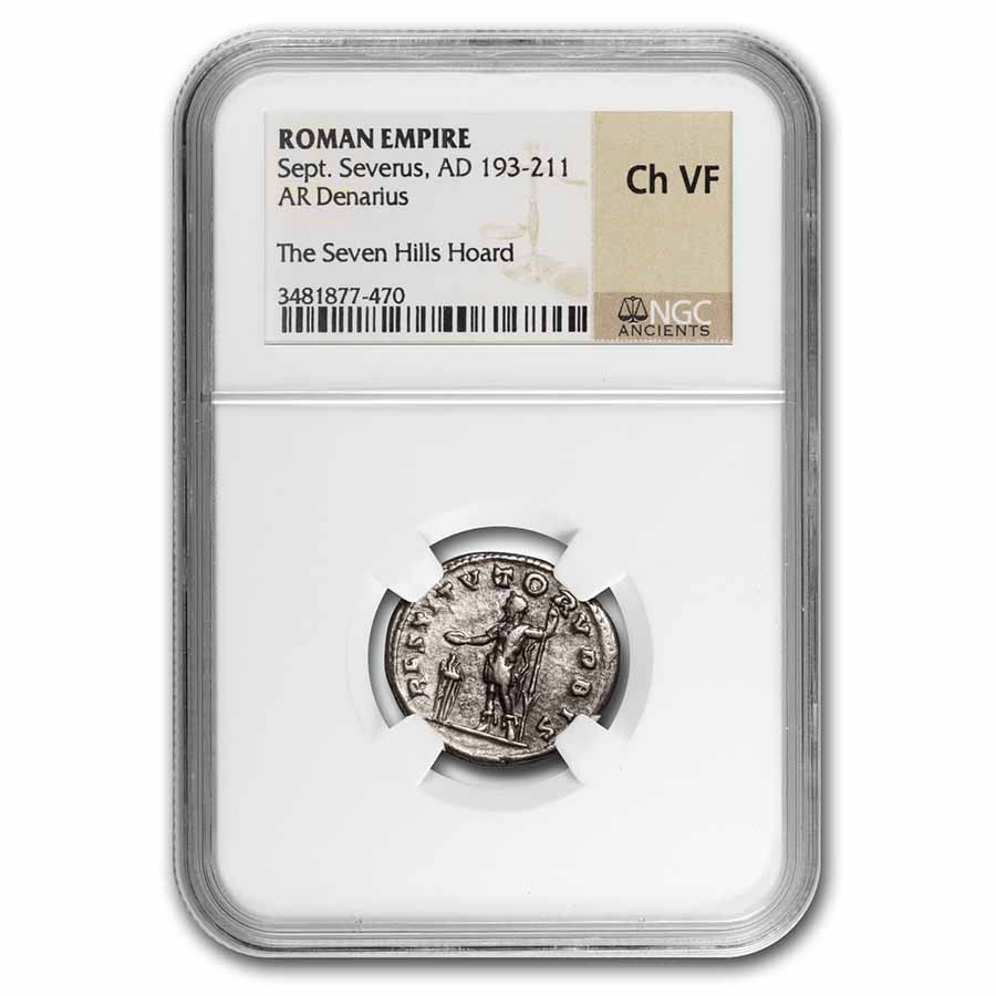 Buy Roman Empire AR Denarius Sept. Sev. Ch VF NGC (Seven Hills Hoard ...