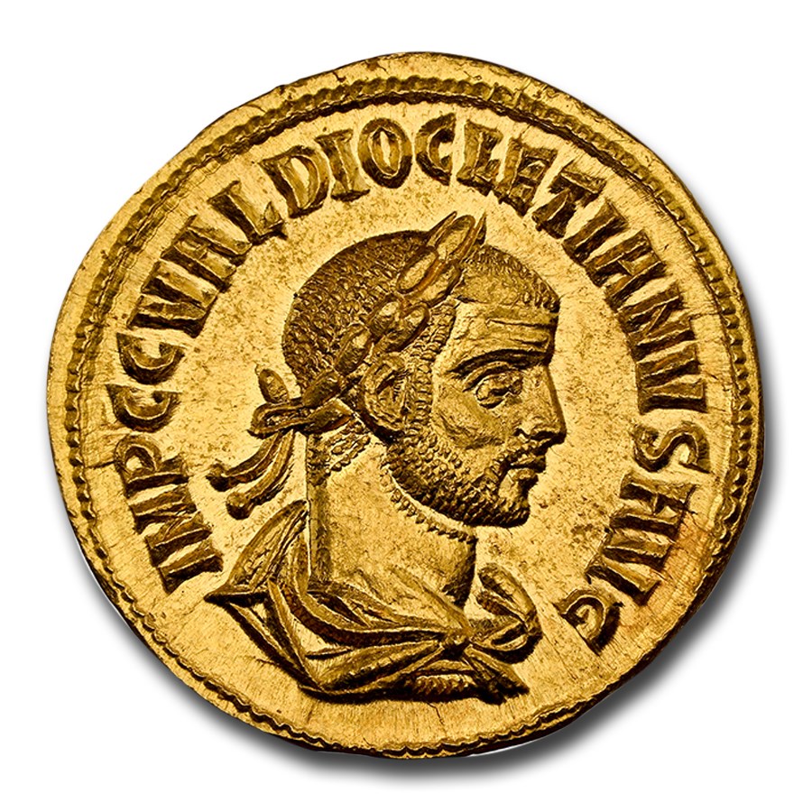 Roman Empire AV Aureus Emperor Diocletian (284-305 AD) Ch MS NGC