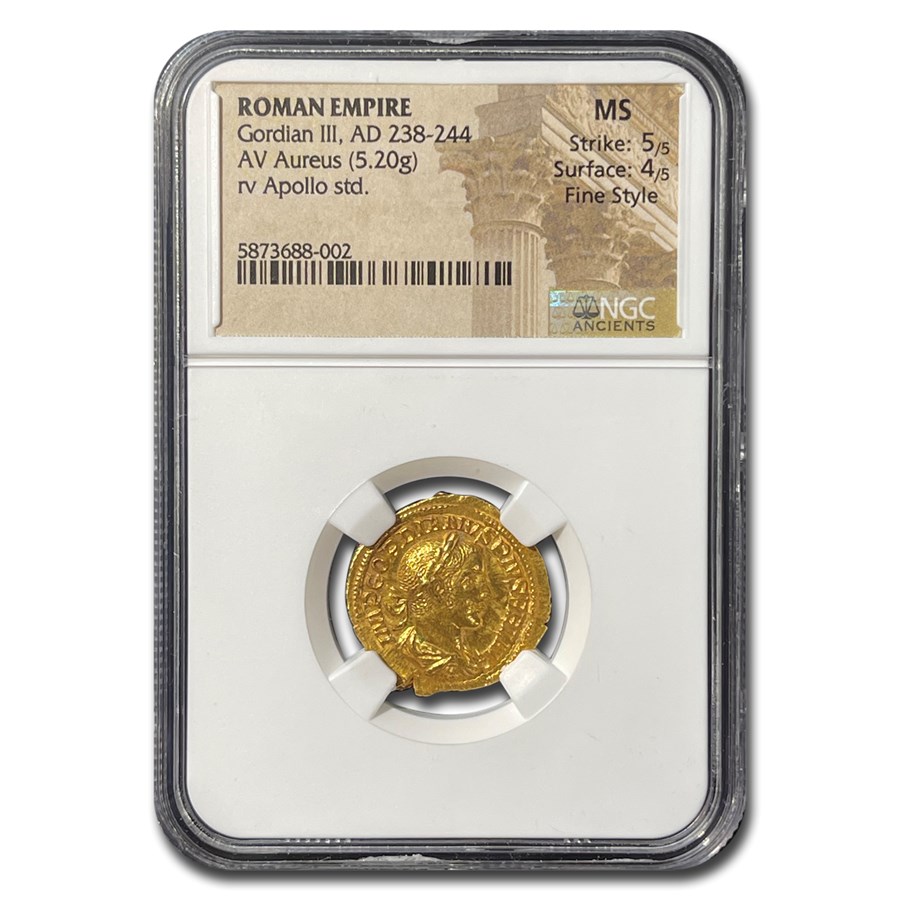 Buy Roman Emp AV Aureus Gordian III 238-44 AD MS RIC | APMEX