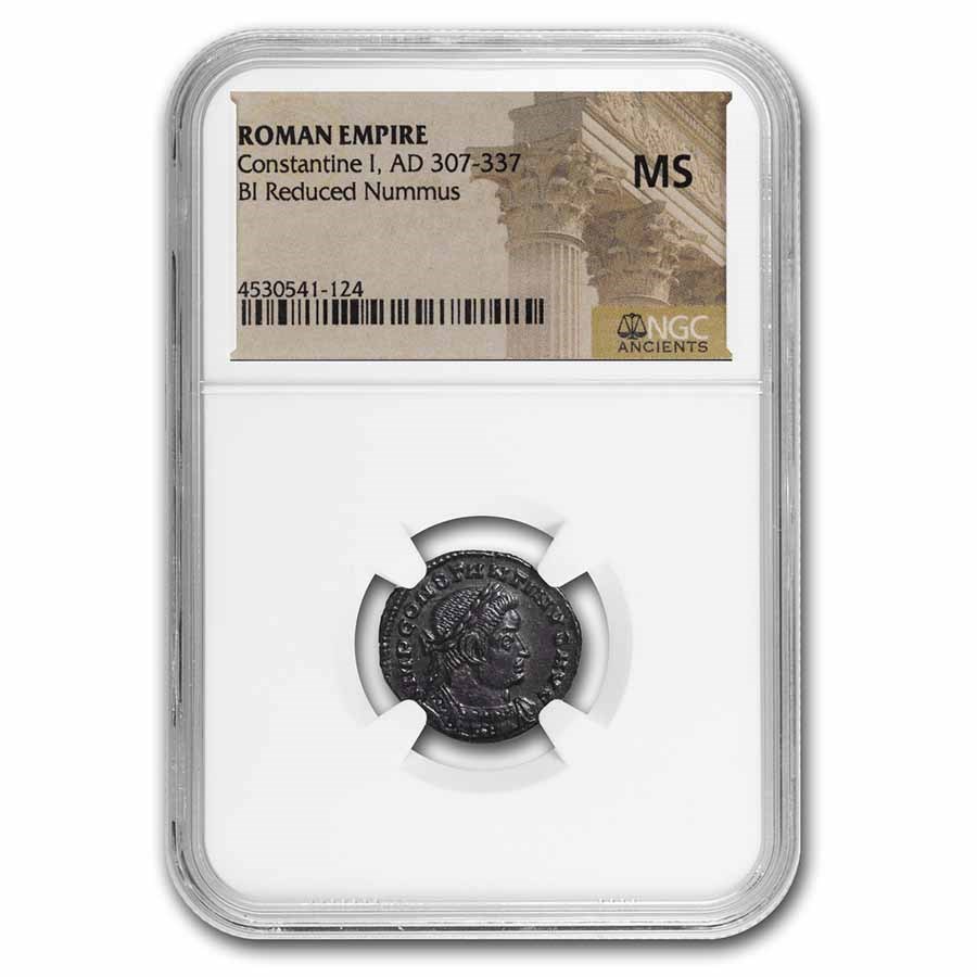 Roman Empire BI Nummus Constantine I 307-337 MS NGC (Random Coin)