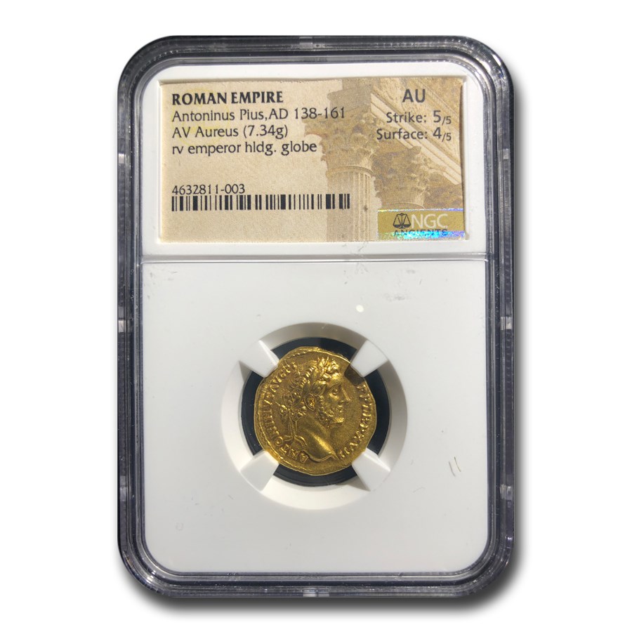 Buy Roman Empire Gold Aureus Antoninus Pius (138-161 AD) AU NGC | APMEX