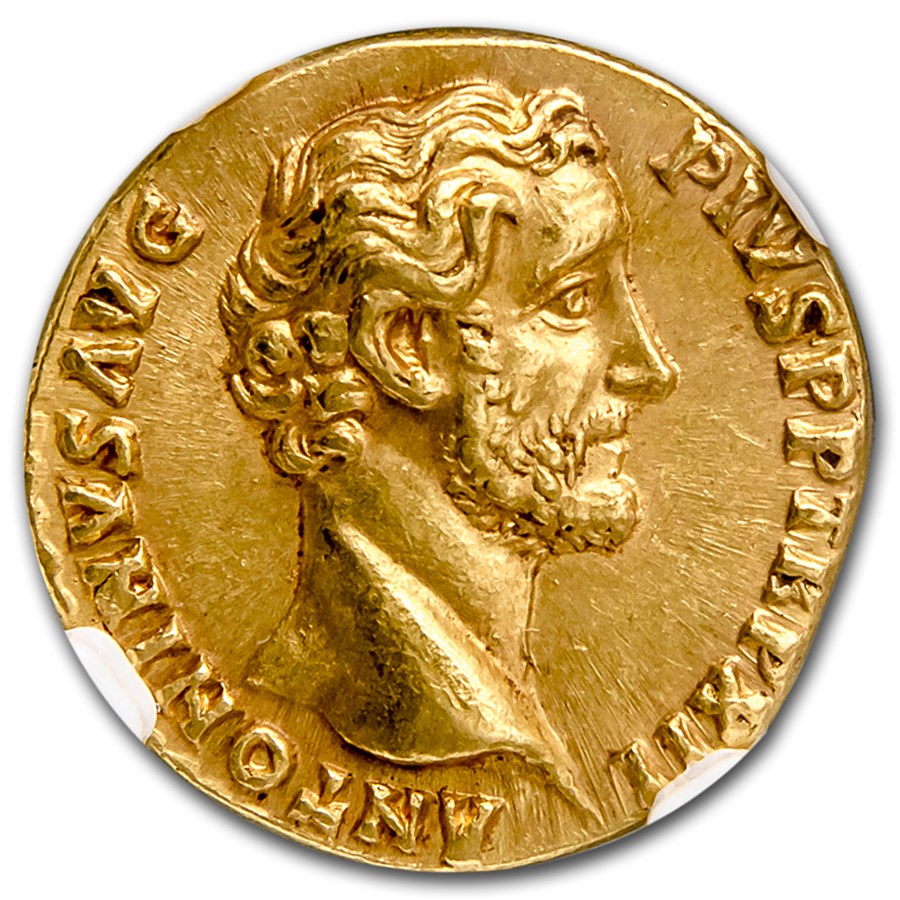 Buy Roman Empire Gold Aureus Antoninus Pius Ch AU NGC (138-161 AD) | APMEX