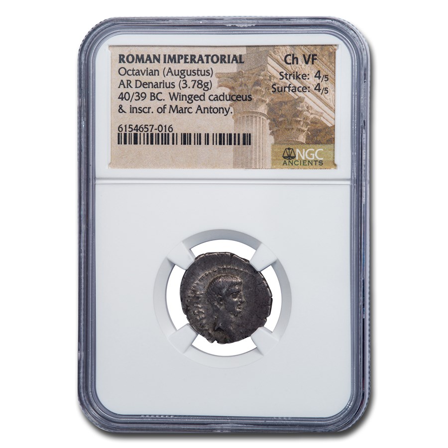 Buy Roman Imperatorial Denarius Octavian 40 BC Ch VF NGC (Cra 529/2a ...