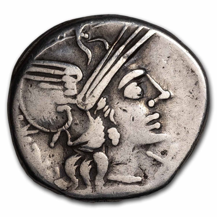 Roman Republic AR Denarius C. Antest 146 BC VF (Cr-219/1e)