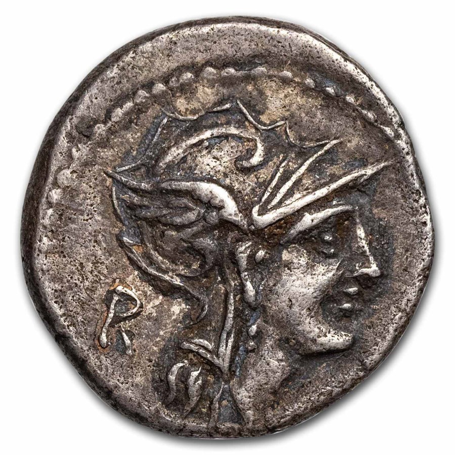 Roman Republic Silver AR Denarius D. Silanus (91 BC) XF Cr-337/3