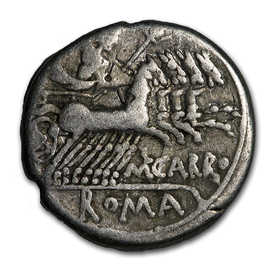 Buy Roman Republic Silver AR Denarius M. Carbo (C.122 BC) Ch FIne | APMEX