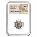 Roman Silver Denarius Geta (209-211 AD) XF NGC (Random Coin)