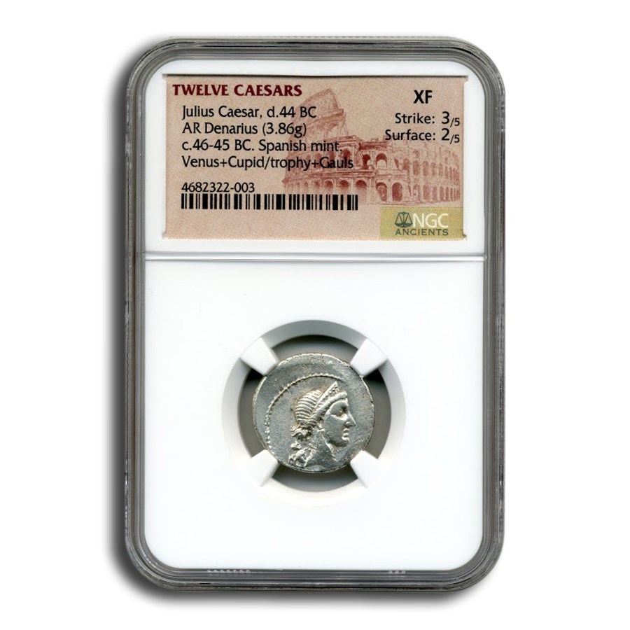 Buy Roman Silver Denarius Julius Caesar (d 44 BC) XF NGC | APMEX