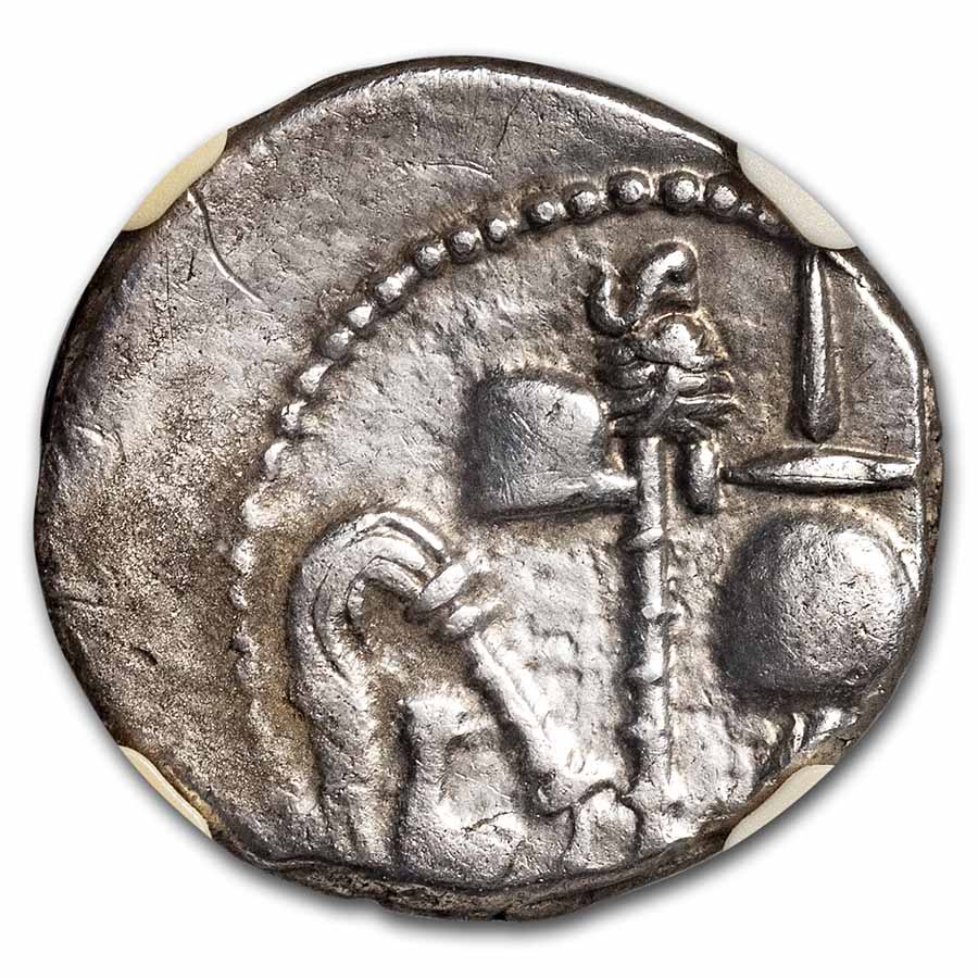 Buy 49-48 BC Roman Ag Denarius Julius Elephant Ch XF | APMEX