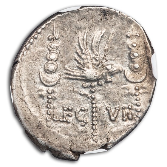 Buy Roman Silver Denarius Marc Antony Legion VII (32-31 BC) AU NGC | APMEX