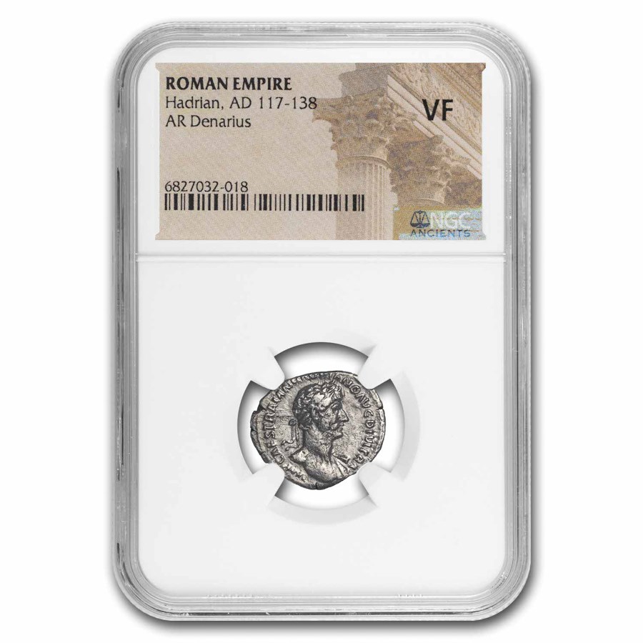 Rome AR Denarius Hadrian (117-138 AD) VF NGC (Random Coin)