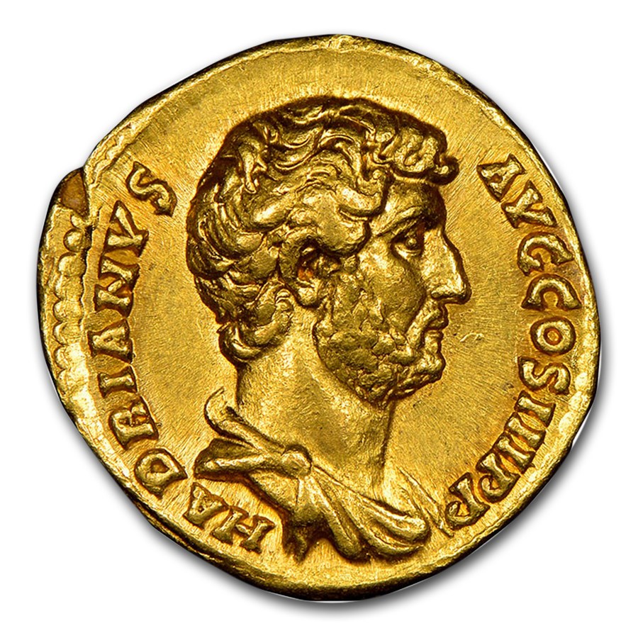 Buy Rome AV Aureus Emperor Hadrian (117-138 AD) AU NGC (Fine Style) | APMEX