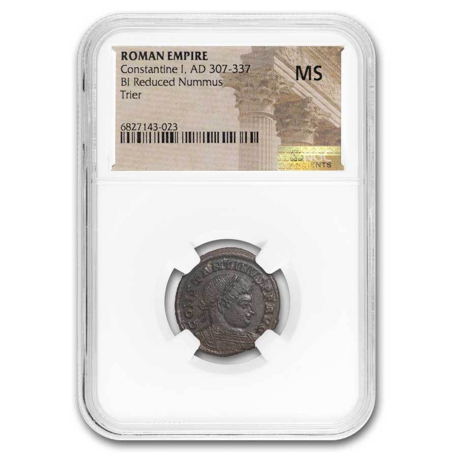 Rome BI Nummus Constantine I (307-337 AD) MS NGC (RIC VII 162)