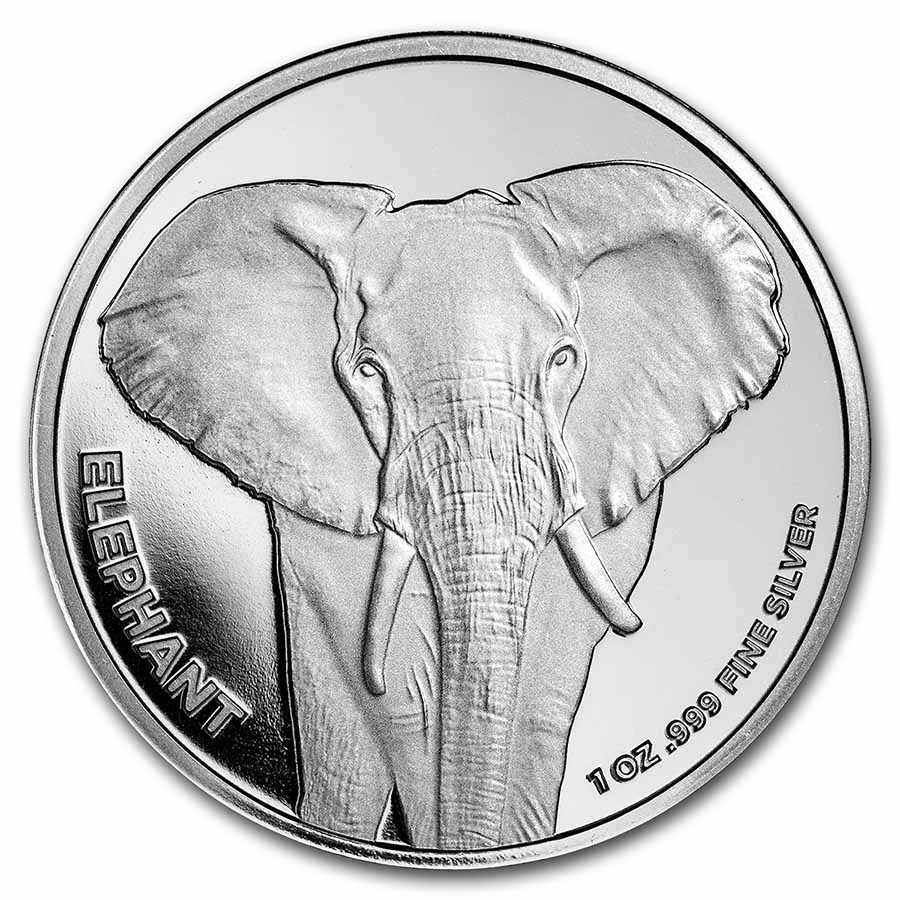 San Diego Zoo 1 oz Silver Round Elephant