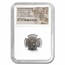 Seleucid Kingdom Silver Drachm Antiochus VI (144-142 BC) AU NGC