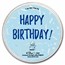 Smurfs Happy Birthday 1 oz Colorized Silver