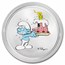 Smurfs Happy Birthday 1 oz Colorized Silver