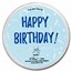 Smurfs Smurfette Happy Birthday 1 oz Colorized Silver