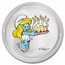 Smurfs Smurfette Happy Birthday 1 oz Colorized Silver