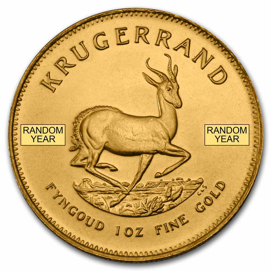 Buy South African 1 oz Gold Krugerrand Coin BU Random Year APMEX