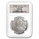 Spanish Colonial El Cazador Shipwreck Silver 8 Reales Genuine NGC