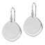 SS Rhodium-plated Radiant Essence Polished Earrings - 40 mm