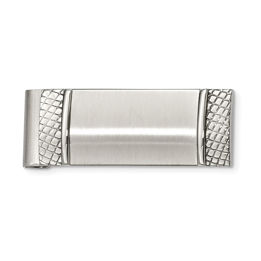 Buy Stainless Steel Brushed and Textured Money Clip | APMEX