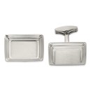 Stainless Steel Classic Brushed and Polished Cuff Links