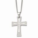 Stainless Steel Cross Pendant Necklace - 24 in.