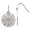 Stainless Steel Cut-out Flower Shepherd Hook Earrings - 62 mm