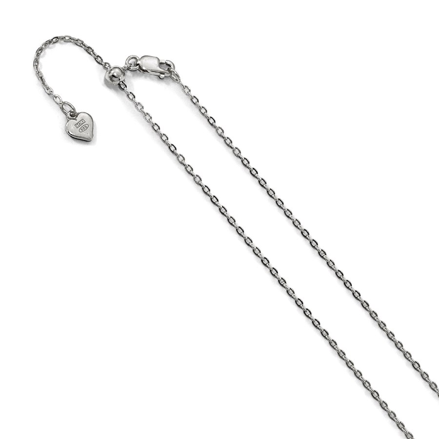 Sterling Silver 1.5 mm Adjustable Cable Chain - 30 in.