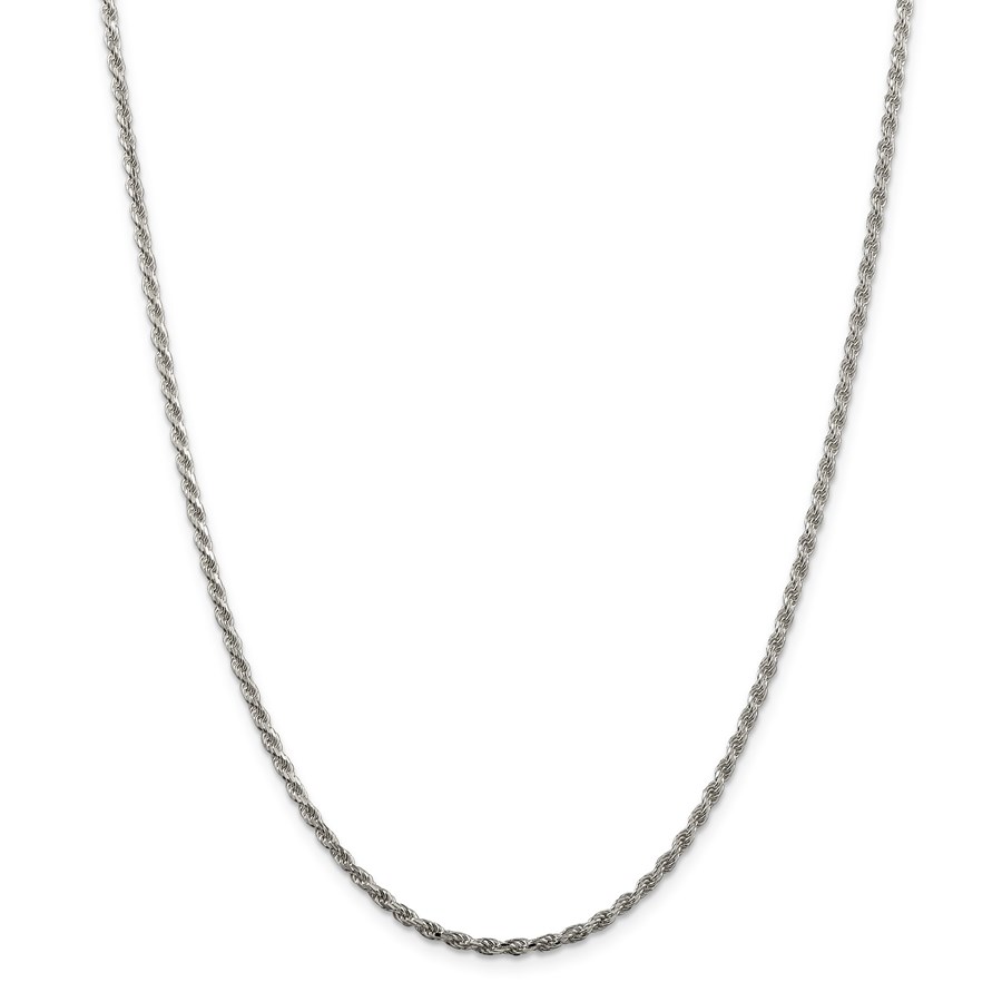 Sterling Silver 2.25 mm Diamond Cut Rope Chain - 18 in.