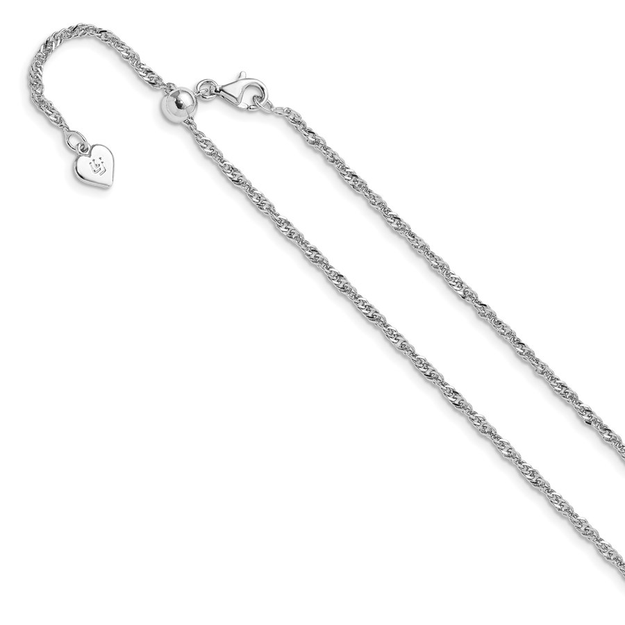 Sterling Silver 2mm Singapore Chain - 22 in.