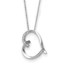 Sterling Silver Antiqued CZ Love You Mom 18in Necklace - 18 in.